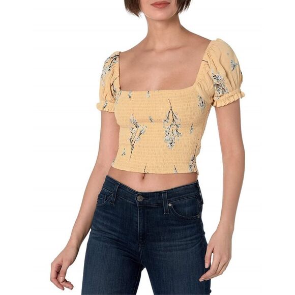 BILLABONG Honeysuckle Yellow Blouse Size M - Picture 1 of 10